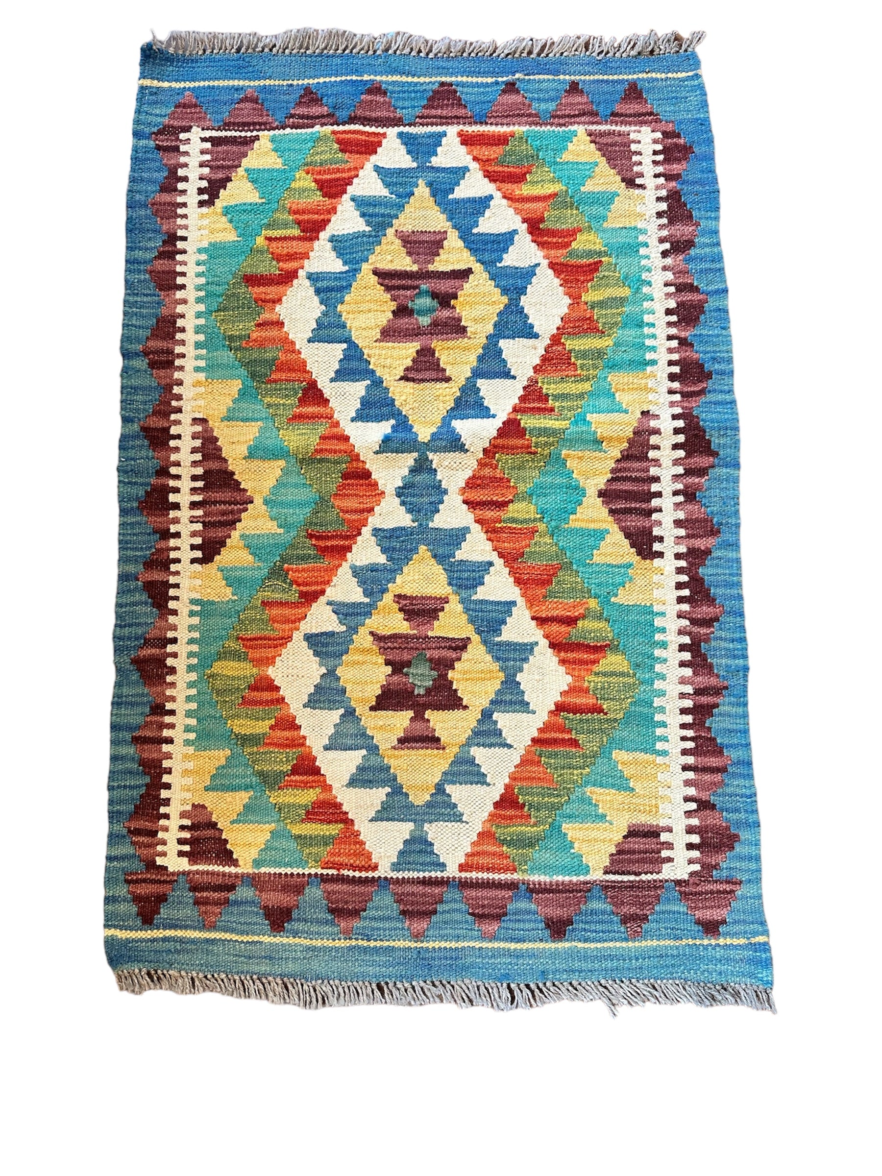 Outlet Wool Handwoven Rug, Cotton Handwoven Rug, Aztec Rug, Dari.