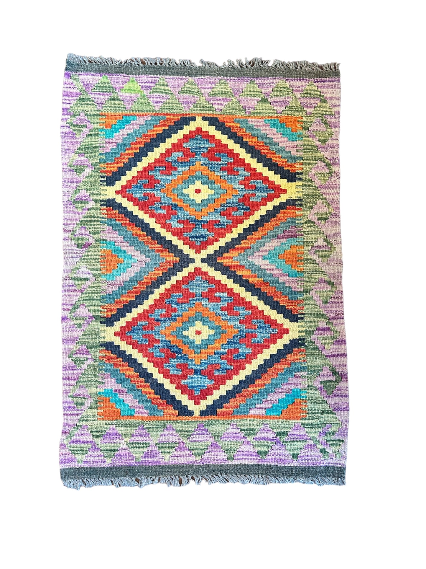 Purple Aztec Hand Woven Rug